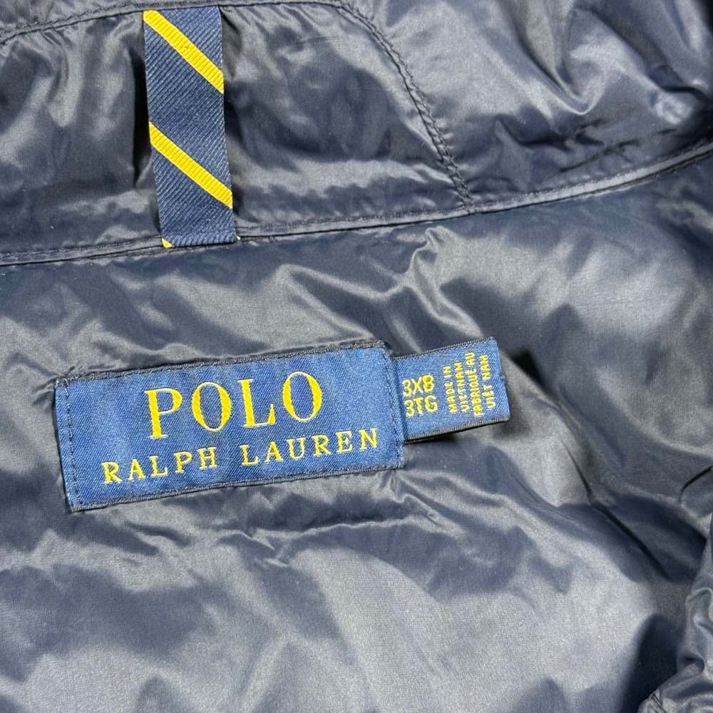 Polo Ralph Lauren Puffer Vest Mens 3XB Navy Blue Down Filled Quilted Gilet - Picture 3 of 8